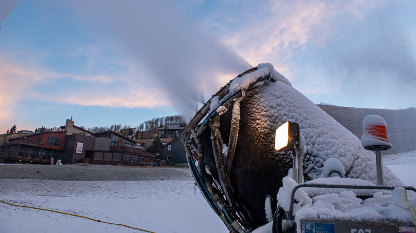 Close Up of Snowmaking Equipment at Crested Butte