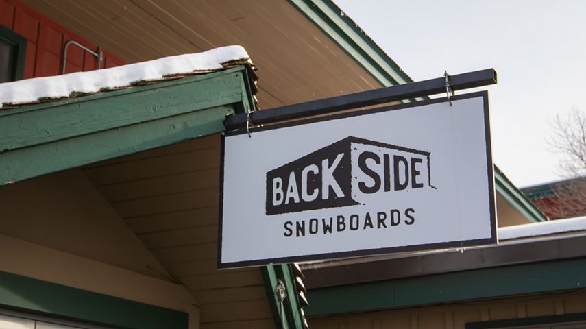 Mount Snow's Backside Snowboards Shop Sign