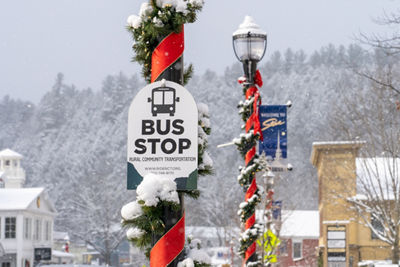 Bus Stop at Downtown Stowe