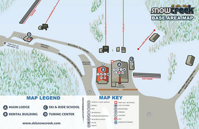 Snow Creek Base Area Map
