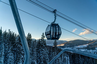 Gondola and Sunset during Night Skiing