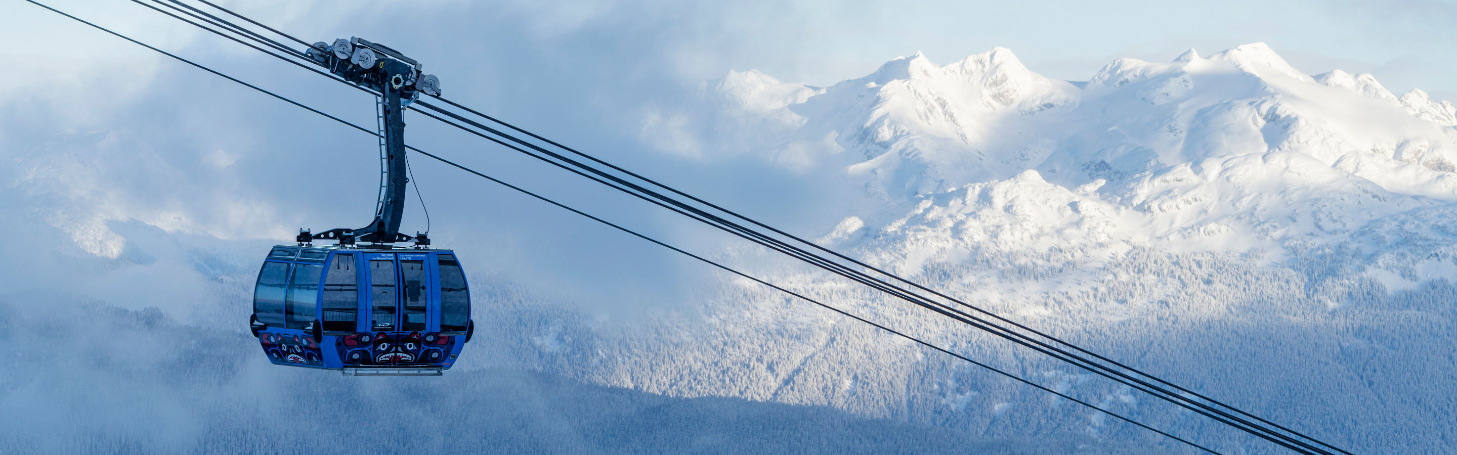 Scenic View of a Gondola at Whistler Blackcomb