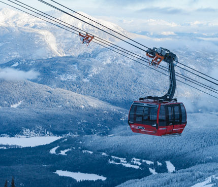 Scenic View of a Gondola at Whistler Blackcomb