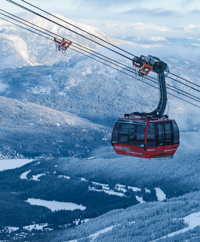 Scenic View of a Gondola at Whistler Blackcomb