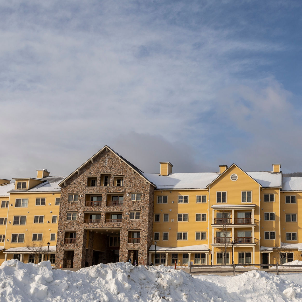 Exterior of Jackson Gore Inn at Jackson Gore Village at Okemo Mountain Resort
