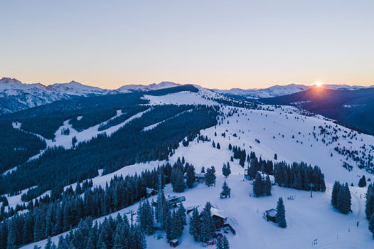 Sunrise Over Sun Up Bowl on a Bluebird Day in Vail, CO