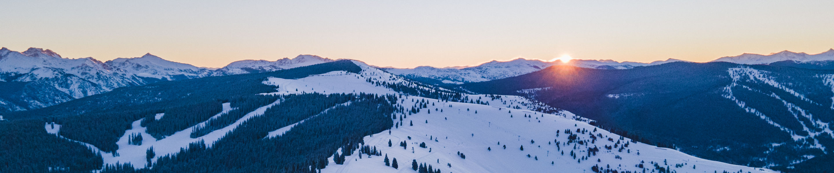 Sunrise Over Sun Up Bowl on a Bluebird Day in Vail, CO