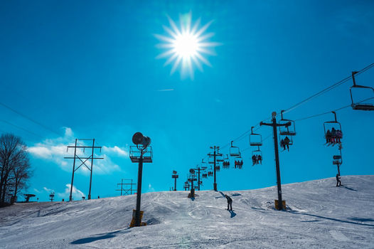 Snowy Chairlifts at Paoli Peaks