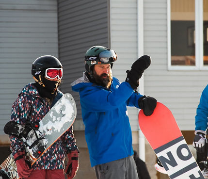 Resort Guests Enjoy Snowboard Lessons at Paoli Peaks