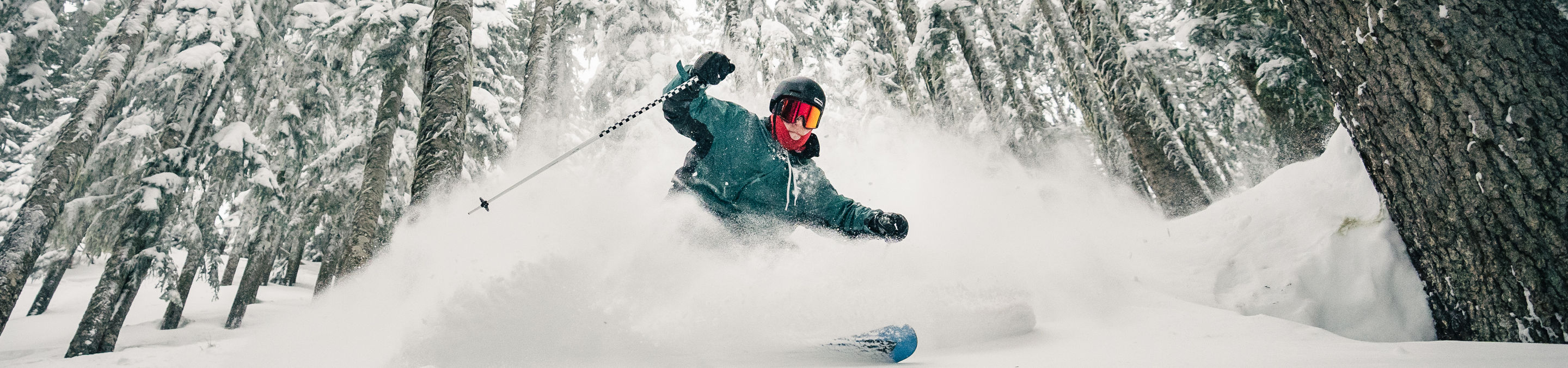 Hitting a Run During a Powder Day at Steven's Pass