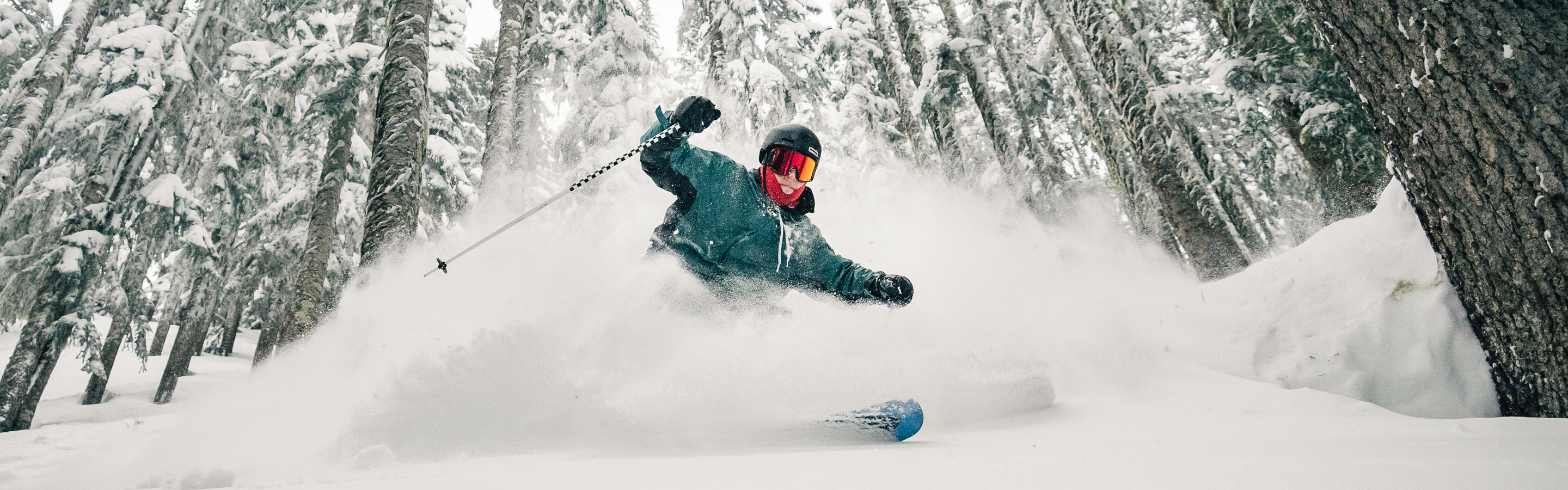 Hitting a Run During a Powder Day at Steven's Pass