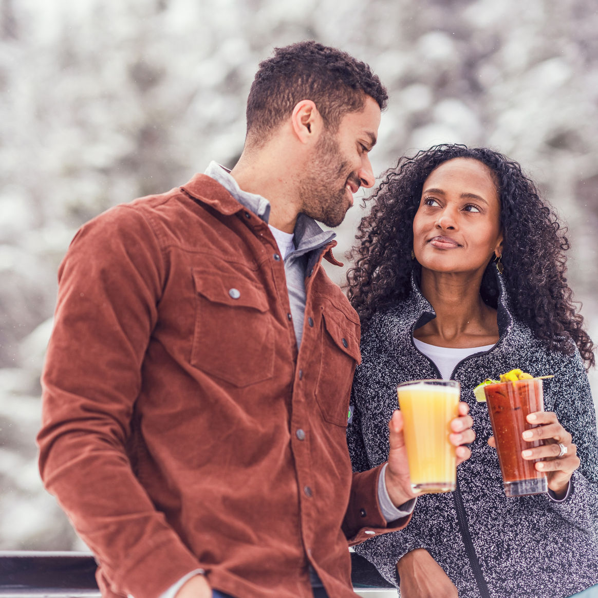 Couple Enjoying Apres at Stowe