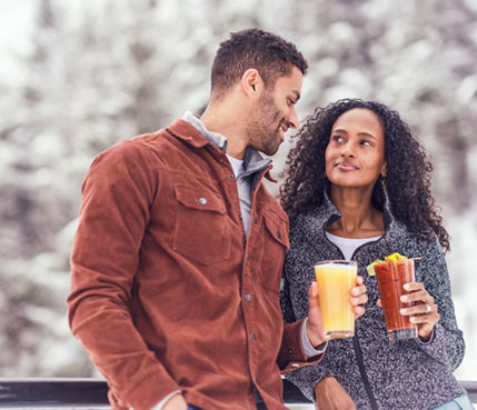 Couple Enjoying Apres at Stowe