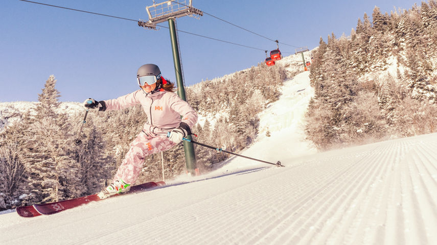 Skier Hits a Run at Stowe