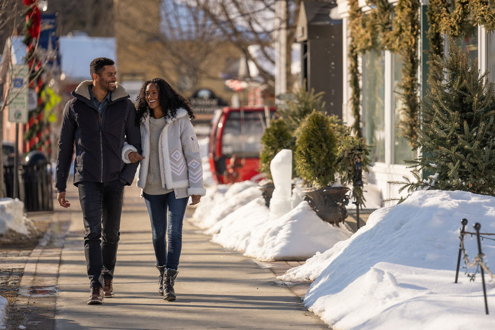 A Couple Enjoying a Stroll in Stowe