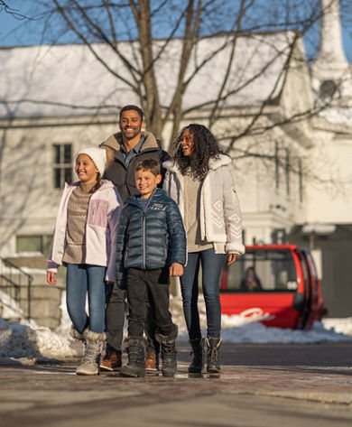 A Family Enjoys a Stroll Through Stowe