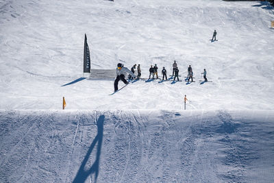 Snowboarder in Northstar Terrain Park
