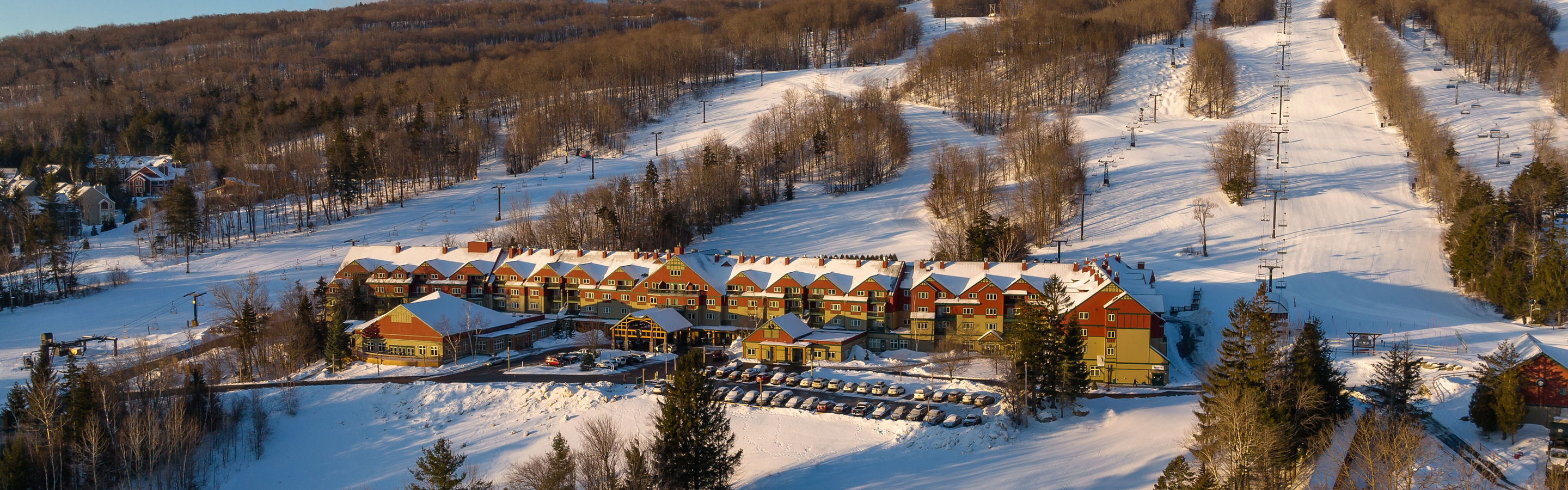 Aerial View of Grand Summit Hotel and Mount Snow