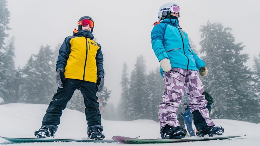 Friends Skiing & Snowboarding at Steven's Pass