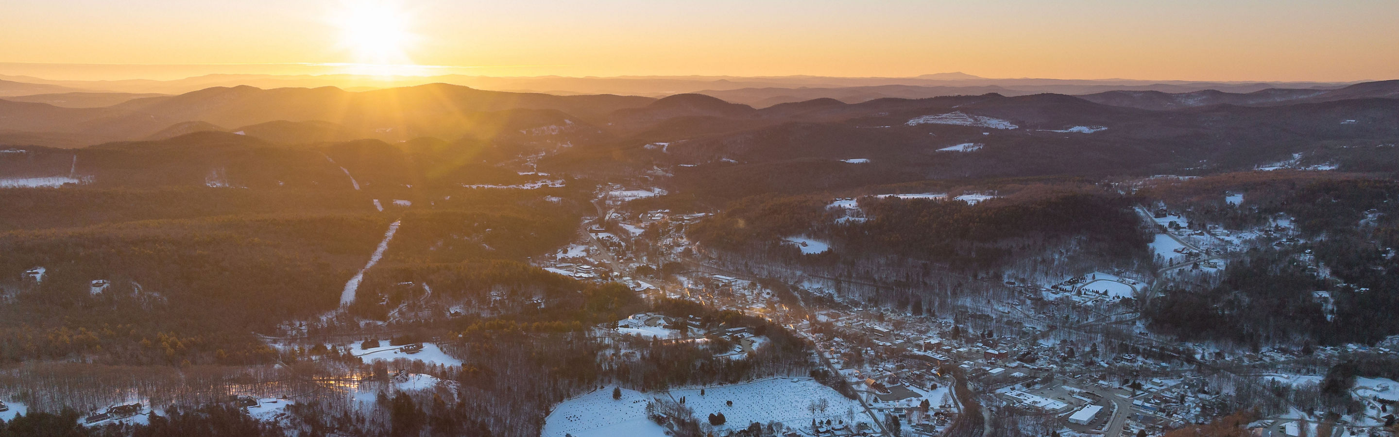 Aerial Scenic Views of Okemo Resort
