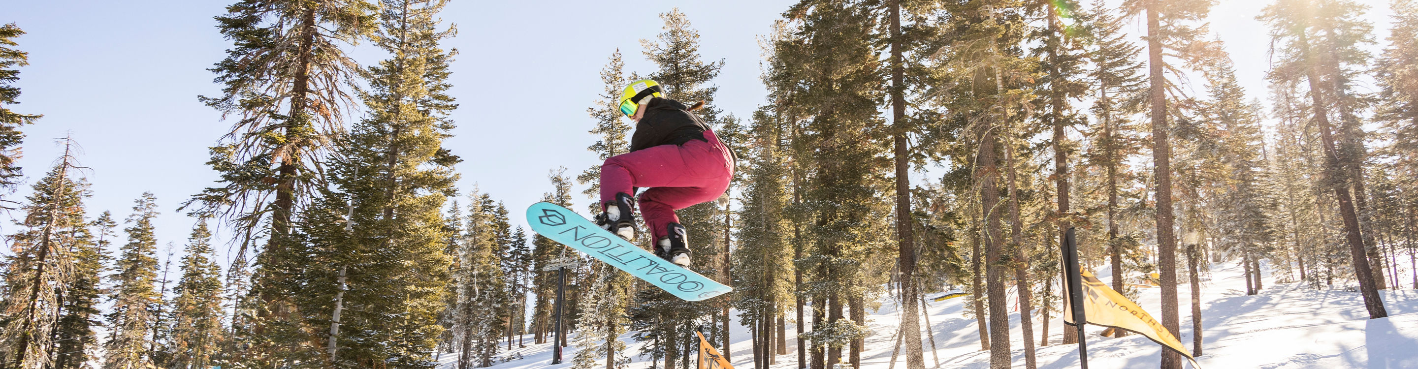 Woman Snowboarder in Northstar Terrain Park