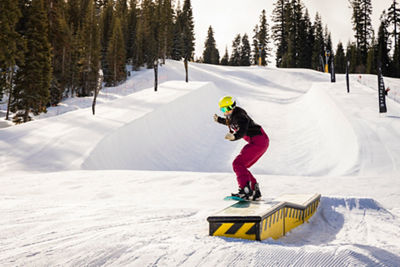 Woman Snowboarder in Northstar Terrain Park
