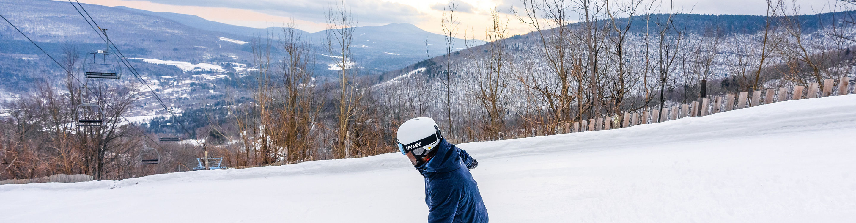 Scenic View of a Snowboarder Hitting a Run at Hunter