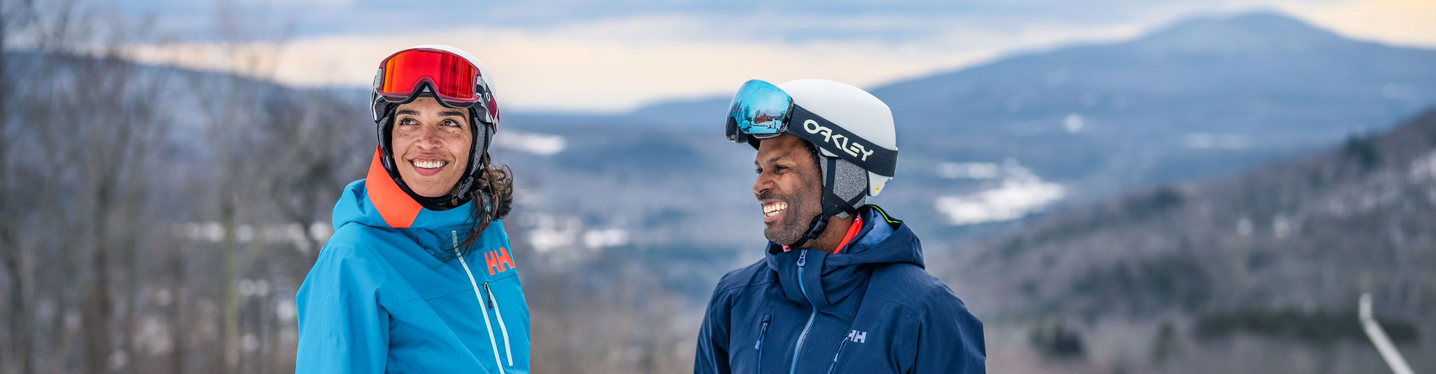 Friends Standing at the Top of the Hill Before Hitting a Run at Hunter