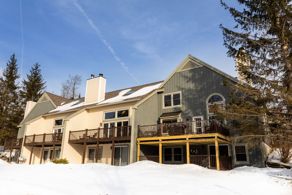 Wintry Exterior of Greenspring Townhomes at Mount Snow