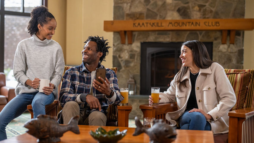 Friends Visiting During Their Stay at Hunter