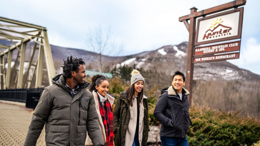 Friends Visiting Hunter Resort