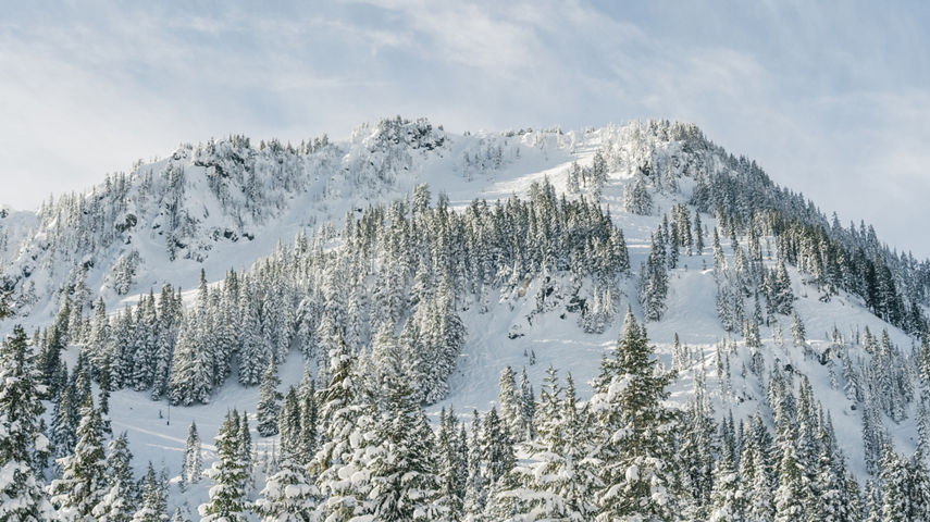 Scenic View of a Mountain Top at Stevens Pass