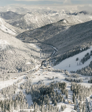 Aerial Scenic View at Stevens Pass