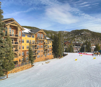 View of the Exterior of the Lone Eagle Condominiums from a Ski Run at Keystone Mountain Resort 