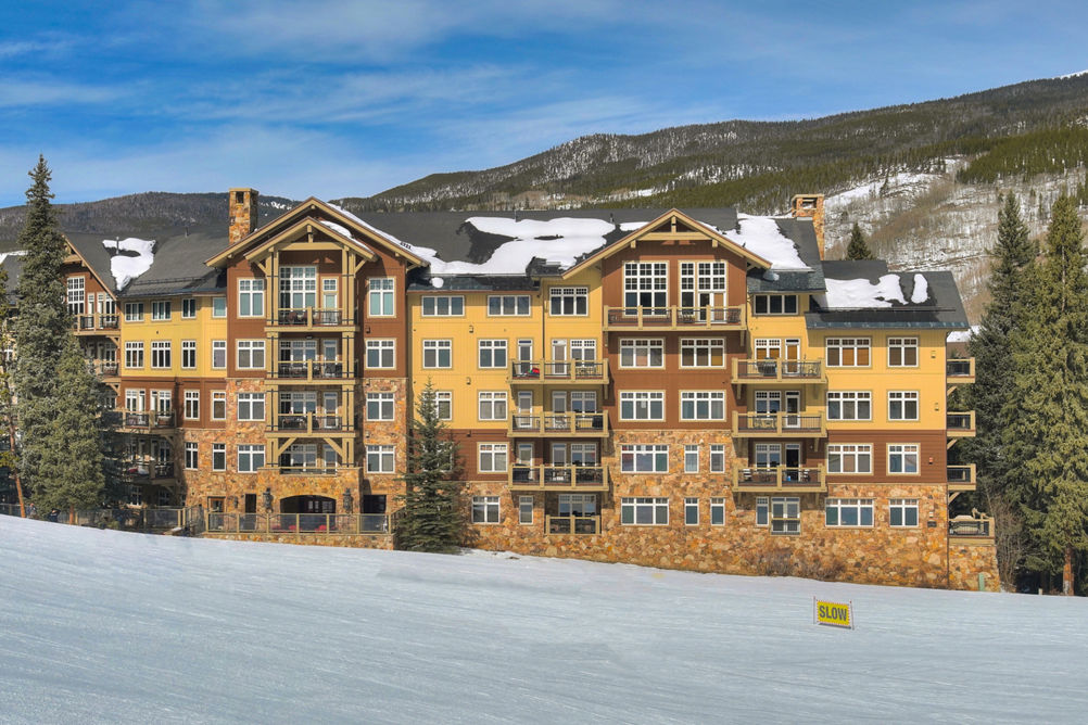 View of the Exterior of the Lone Eagle Condominiums Across a Ski Run at Keystone Mountain Resort