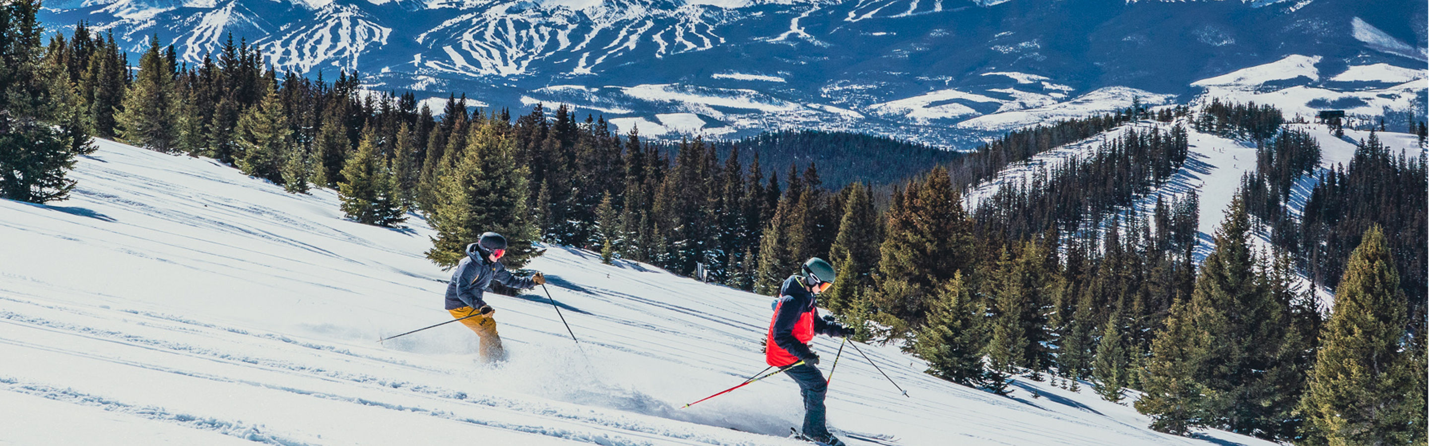 Kids Skiing down Bergman Bowl