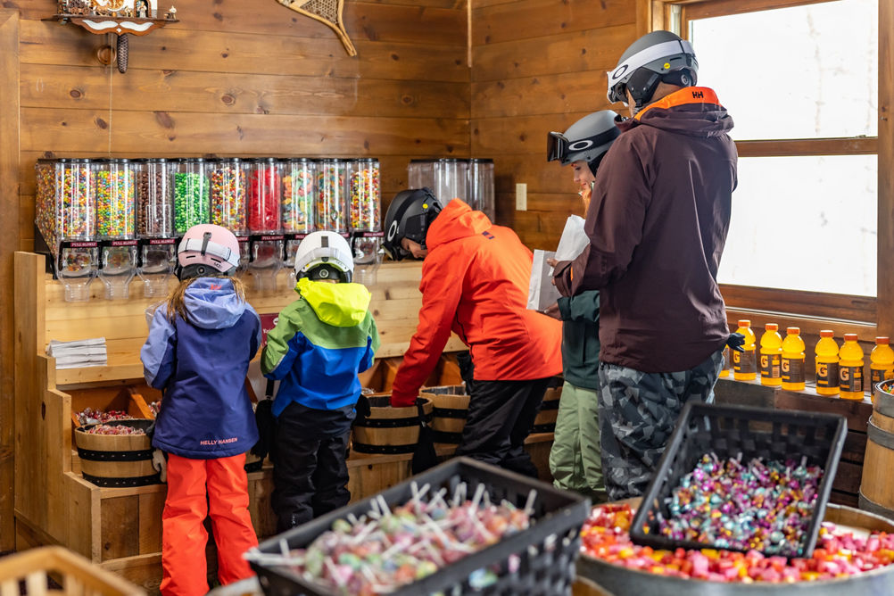 Family Visiting Candy Cabin at Beaver Creek