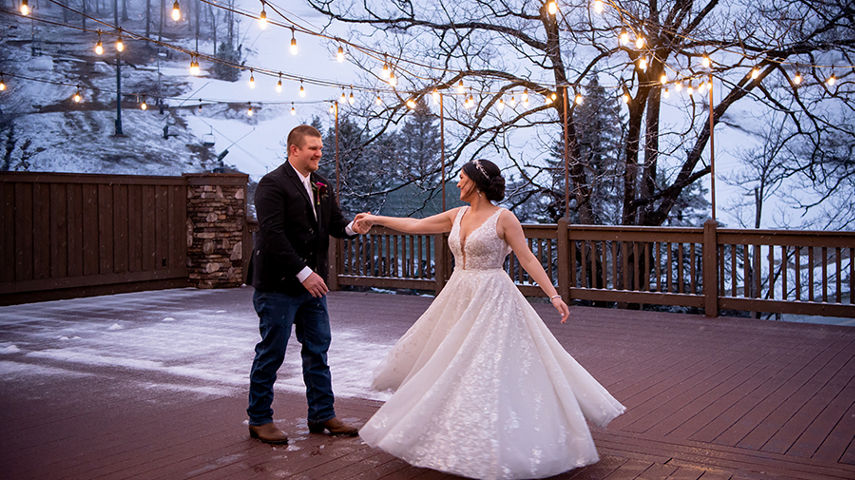 Winter Wedding Imagery at Seven Springs