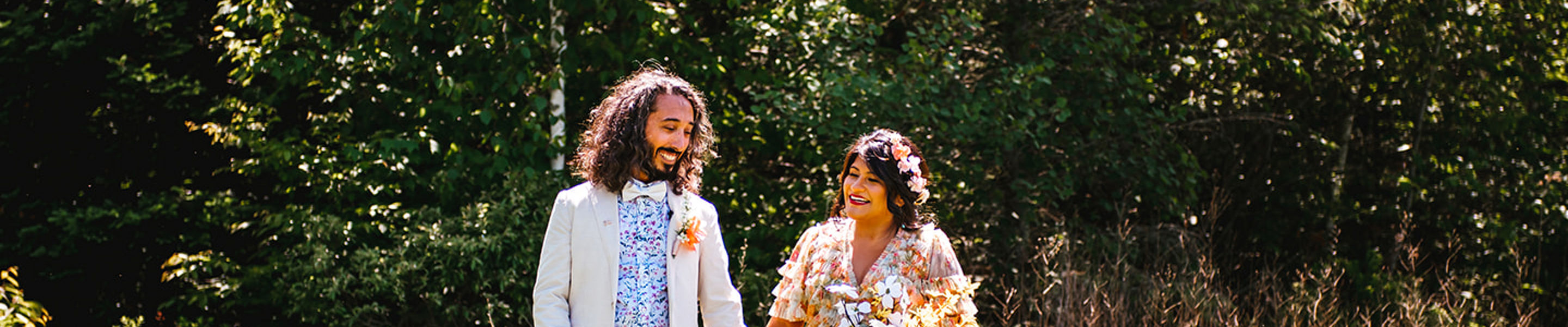 Summer Wedding Couples Portraits at Hunter Mountain