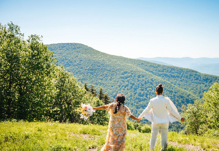 Summer Wedding Couples Portraits at Hunter Mountain