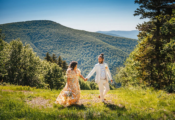 Summer Wedding Couples Portraits at Hunter Mountain