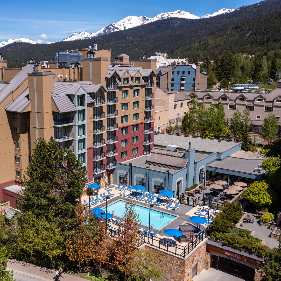Summer Exterior of Hilton Whistler Resort & Spa