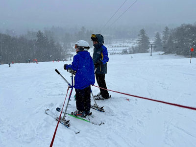 Adaptive Skier with Instructor - Attitash Mountain Resort  June 2022 Blog