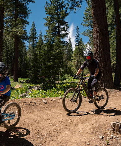 Father and Son mtn bike at Northstar