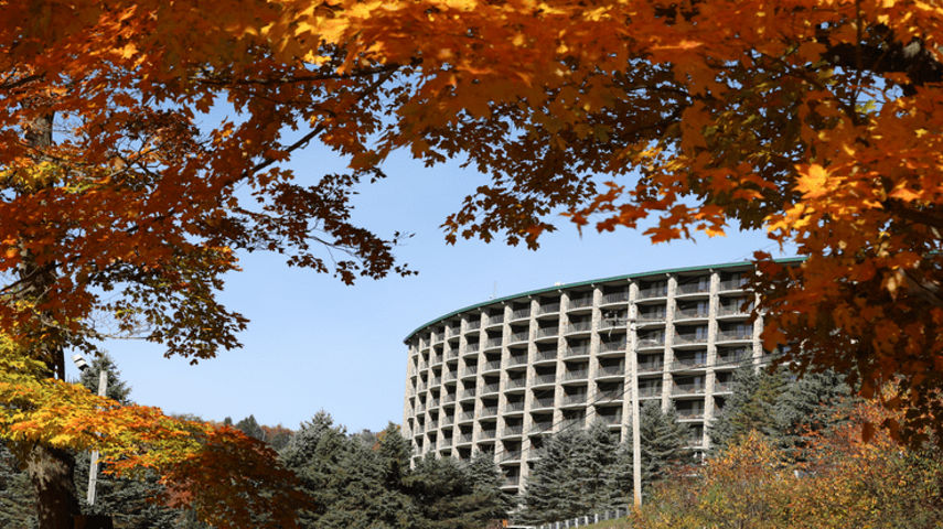 Exterior of Main Lodge at Seven Springs Mountain Resort