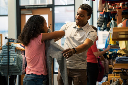 Family shops in stores at Village at Northstar