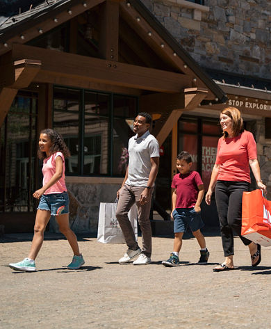 Family shops in stores at Village at Northstar