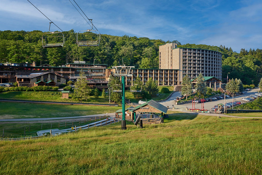 Exterior of Main Lodge at Seven Springs Mountain Resort