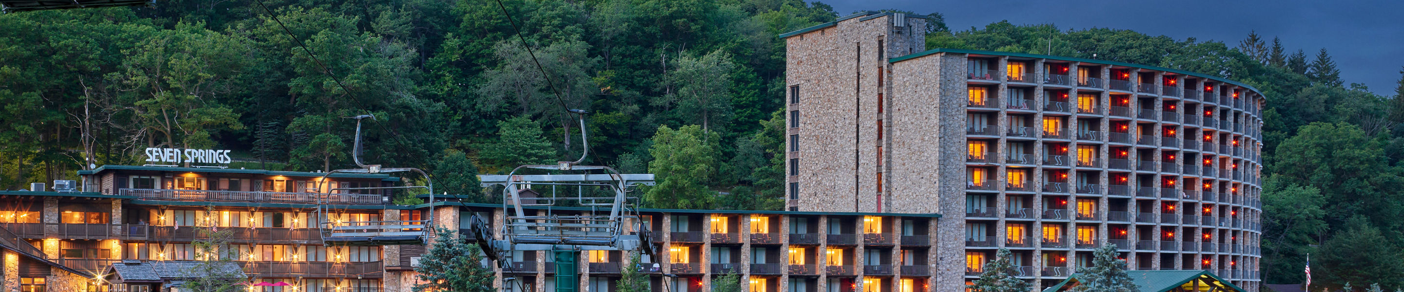Exterior of Main Lodge at Seven Springs Mountain Resort