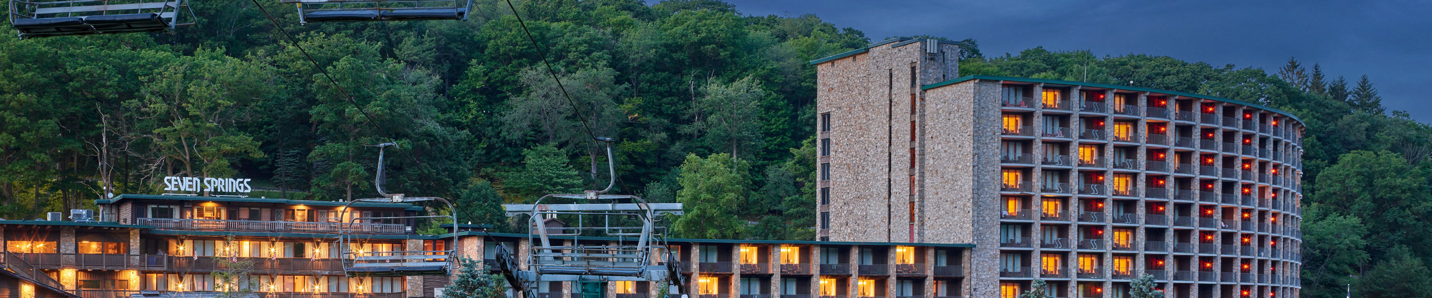 Exterior of Main Lodge at Seven Springs Mountain Resort